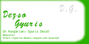 dezso gyuris business card