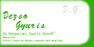 dezso gyuris business card